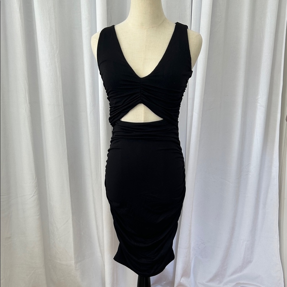 SUSANA MONACO Black Cut-Out Dress